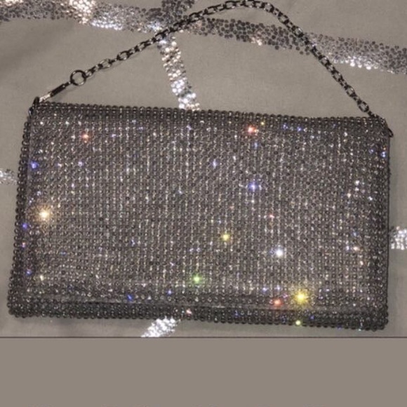 SHEIN Bags Silver Rhinestone Clutchpurse Poshmark